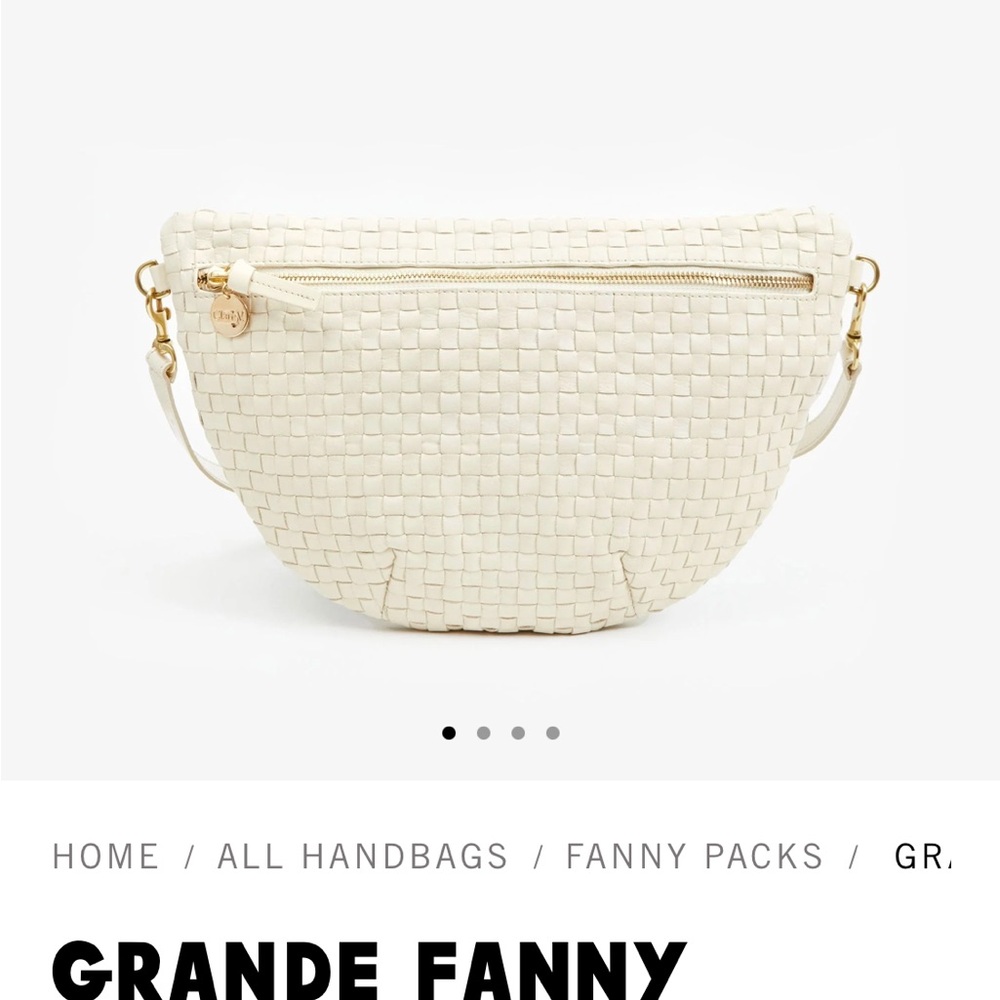 Clare V. GRANDE FANNY
Cream Woven Checker
EUC